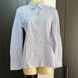 Ann Taylor Woman’s Blue Pinstripe Dress Shirt